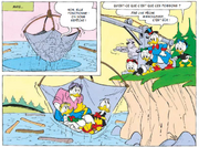 Balthazar Picsou vient de repêcher ses trois neveux