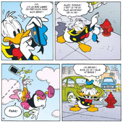 Donald sauve Daisy tractée par son téléphone portable
