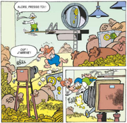 Picsou et Baptiste font une photo avec déclencheur instantané