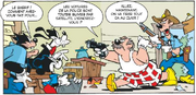 Le shérif finit par retrouver Mickey, Dingo et Pat Hibulaire