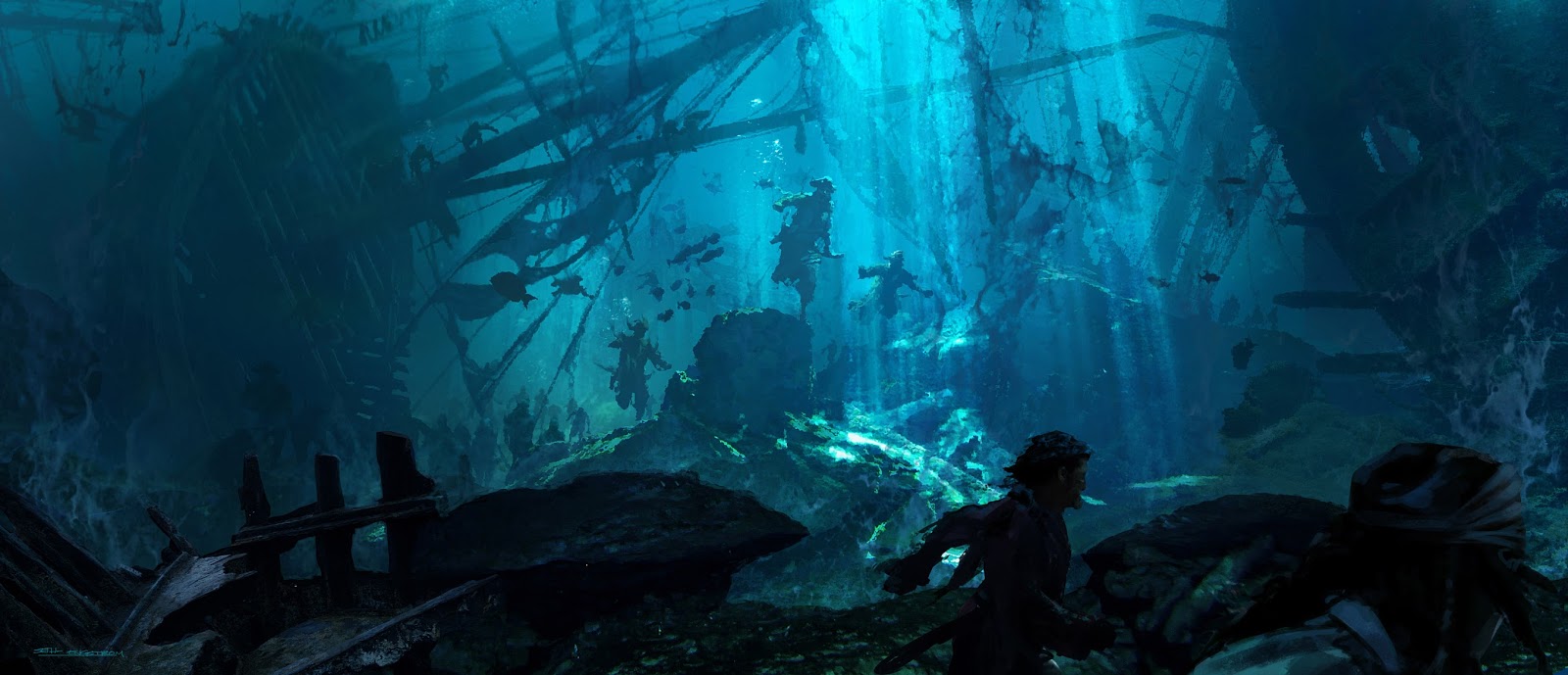 Image - Poseidon's tomb Ships With Ghost Pirates.jpg | PotC Wiki ...