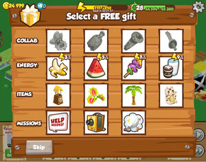 Gifts Tab