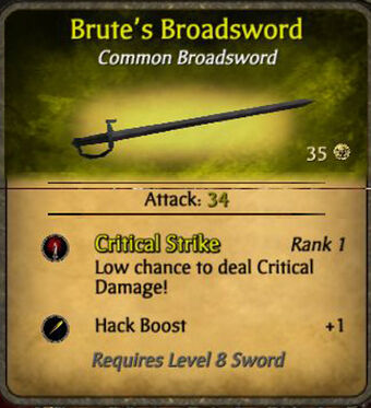 Brute S Broadsword Pirates Online Wiki Fandom