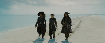 350px-Barbossa, Elizabeth and Jack during the parlay