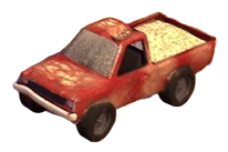 red pickup truck toy