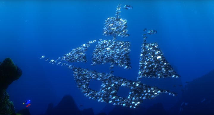 finding nemo fish that make shapes