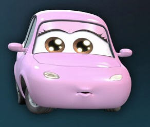 pink disney car