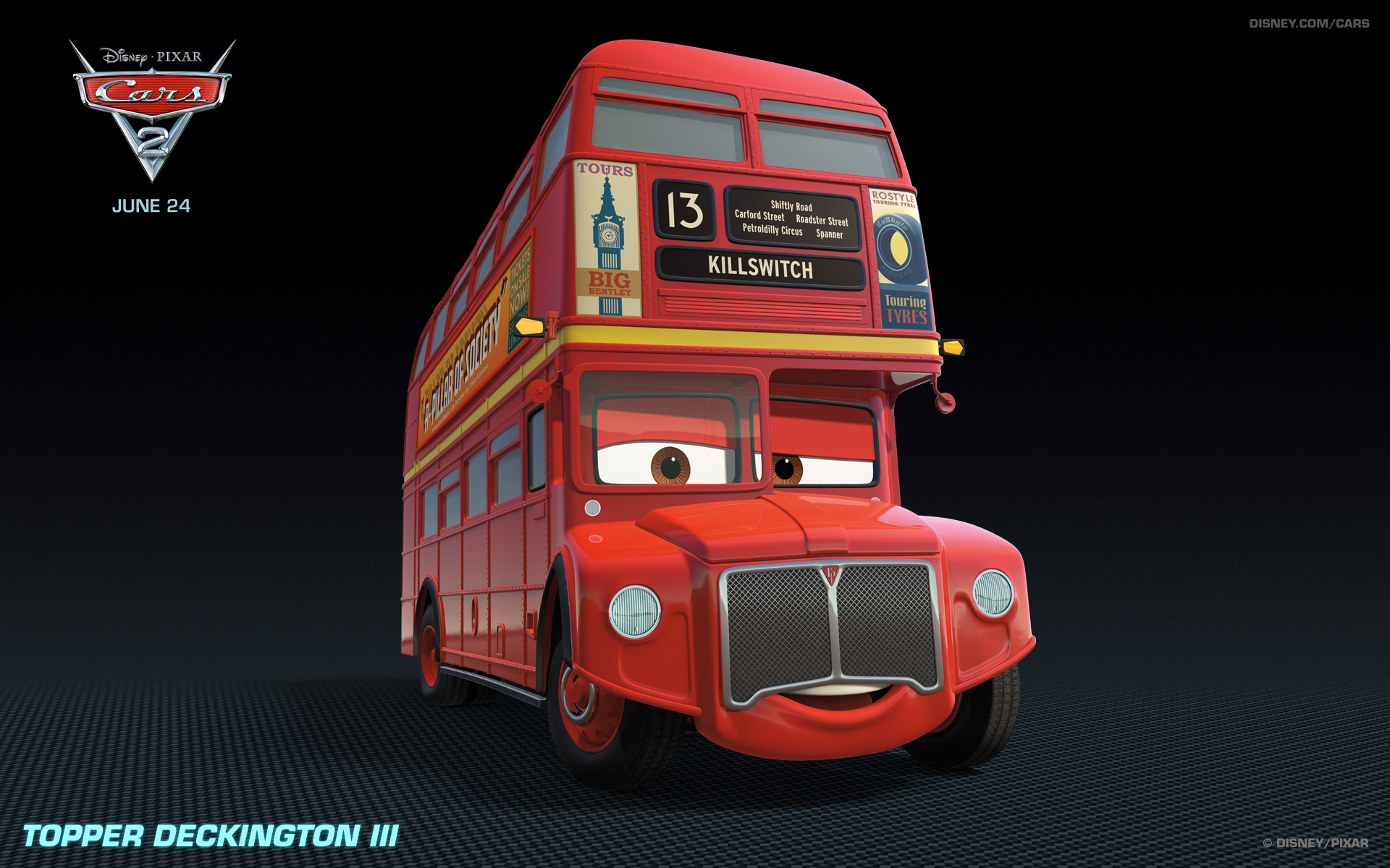 disney cars bus