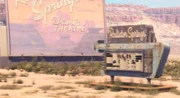 Radiator Springs Drive-In Theatre during the day