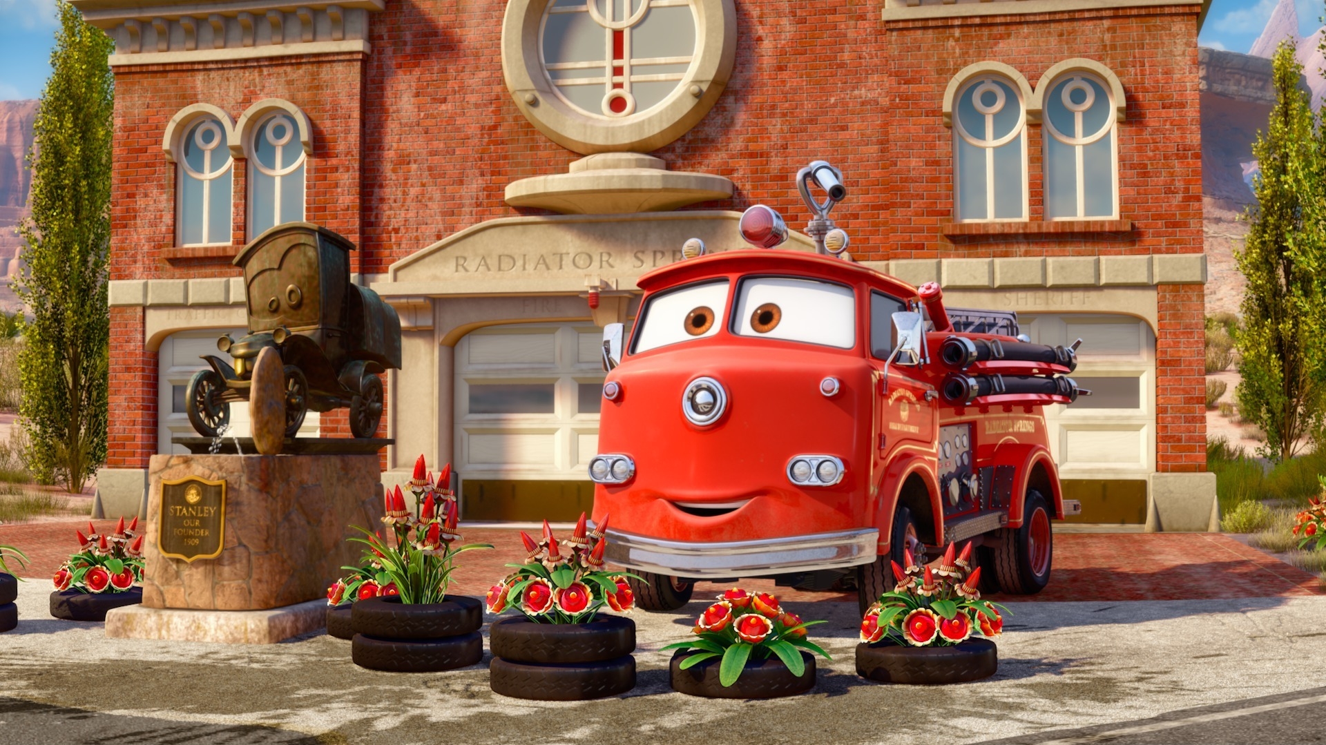 pixar cars fire truck