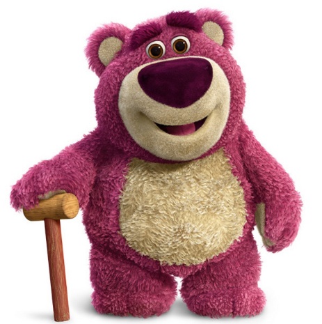 purple teddy bear toy story 3