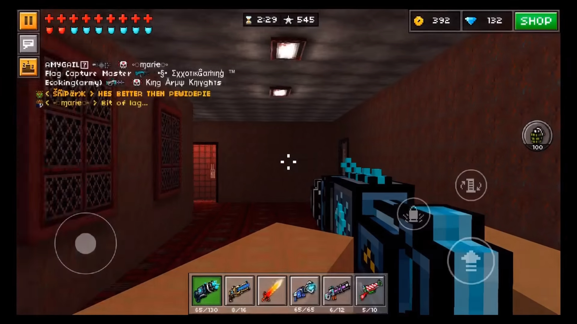 Laser Minigun Pixel Gun 3d