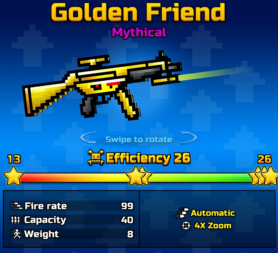 Golden Friend (PG3D) Pixel Gun Wiki FANDOM powered by Wikia