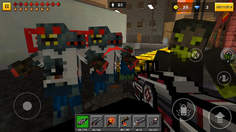 PG3d Double-Headed Zombie Minecraft Mob Skin