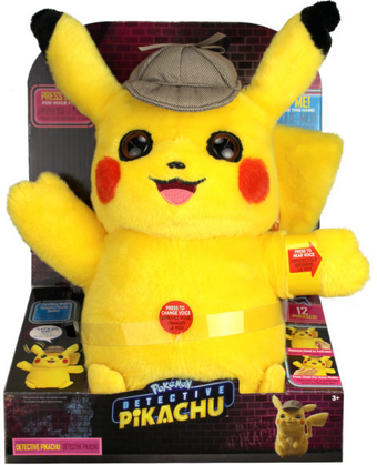 detective pikachu 8 inch plush