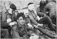Wounded american troops, omaha beach, wwii