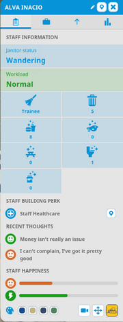 Staff Information window