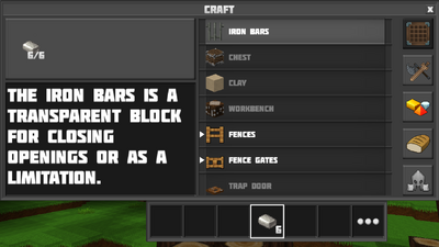 Crafting iron bars