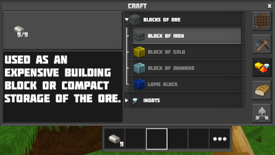 Iron to block