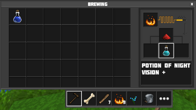 Brewing potion of night vision
