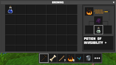 Brewing potion of invisibility