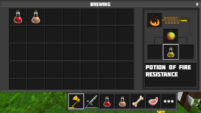 Brewing potion of fire resistance