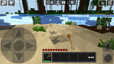Digging sand