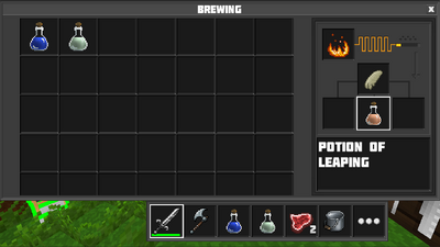 Brewing potion of leaping