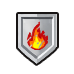 Status icon button fire