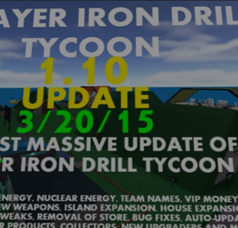 1 Player Iron Drill Tycoon 1 10 Ore Tycoon 2 Wiki Fandom - roblox ore tycoon 2 secret island