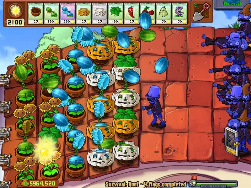 Survival Roof Plants vs. Zombies Wiki FANDOM powered