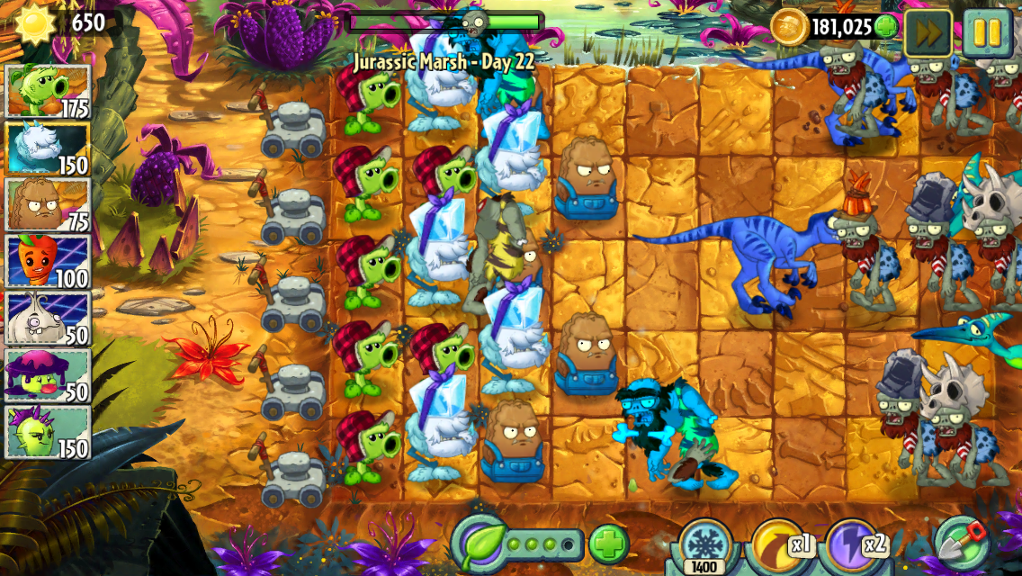 Jurassic Marsh Day 22 Plants Vs Zombies Wiki Fandom