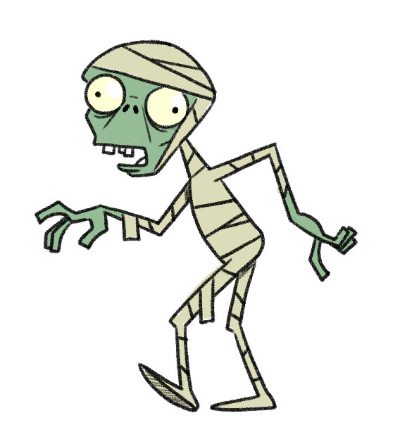 How to Draw Mummy Zombie, Plants vs Zombies