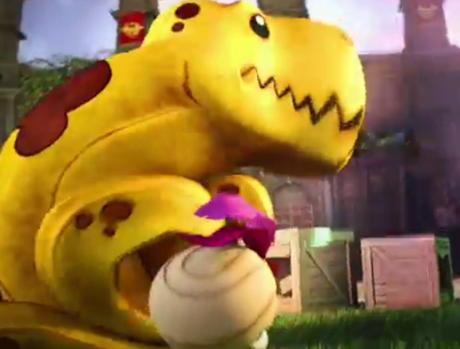 Image 3D Bananasaurus Rex Eating Zombies.png Plants vs. Zombies