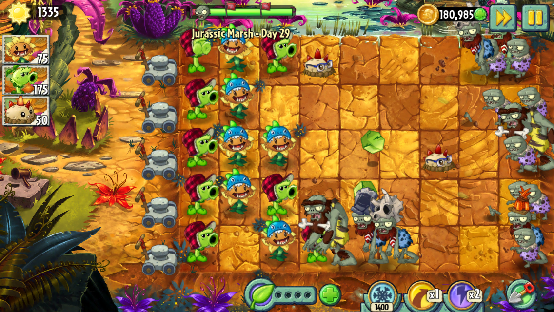 Jurassic Marsh Day 29 Plants Vs Zombies Wiki Fandom