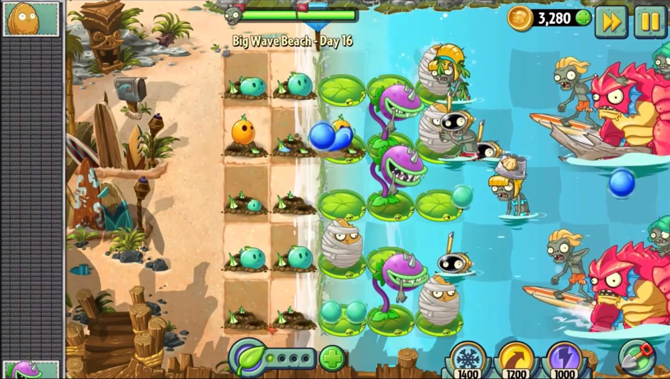 Big Wave Beach Day 16 Plants Vs Zombies Wiki Fandom