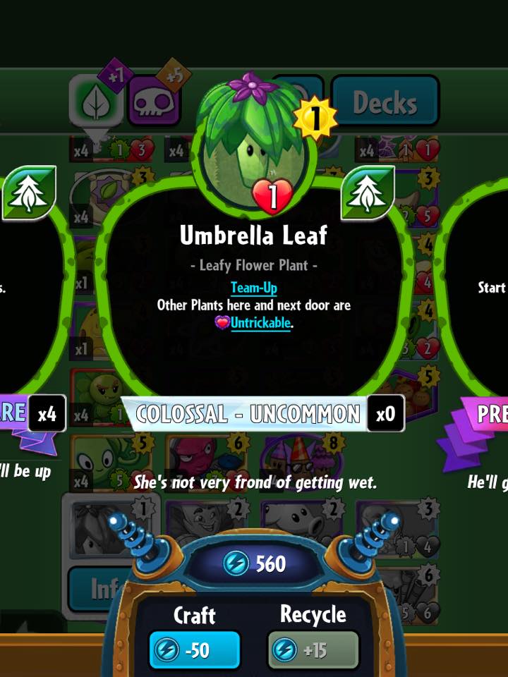 Umbrella Leaf (Plants vs. Zombies Heroes) Plants vs. Zombies Wiki