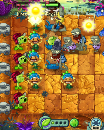 Jurassic Marsh Day 21 Plants Vs Zombies Wiki Fandom