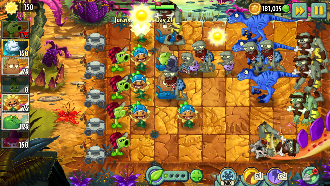 Jurassic Marsh Day 21 Plants Vs Zombies Wiki Fandom