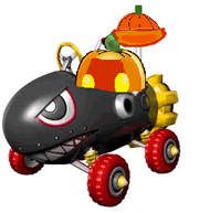 Pumpkin pult in a cart