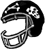 Classic black football helmet