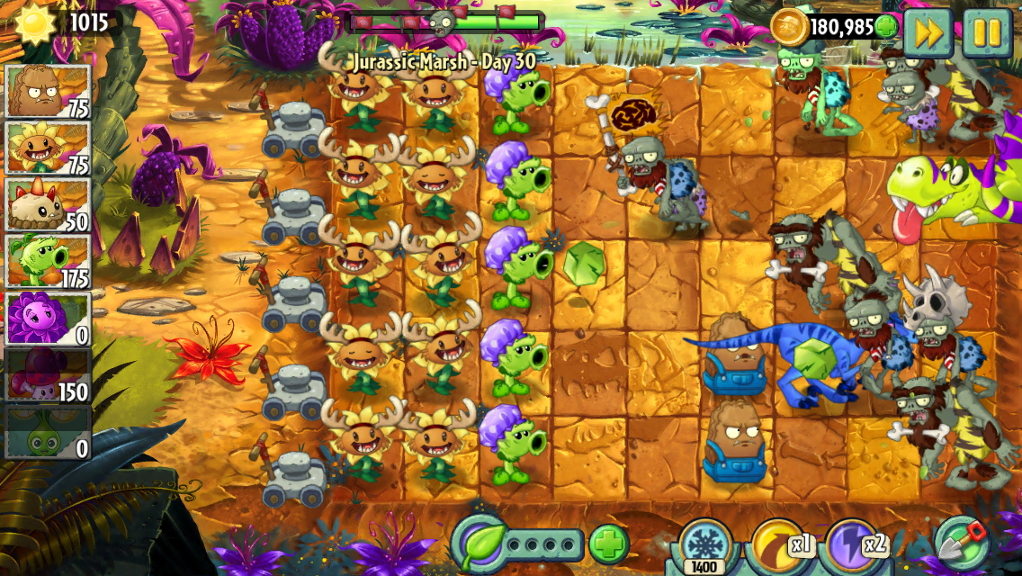 Jurassic Marsh Day 30 Plants Vs Zombies Wiki Fandom