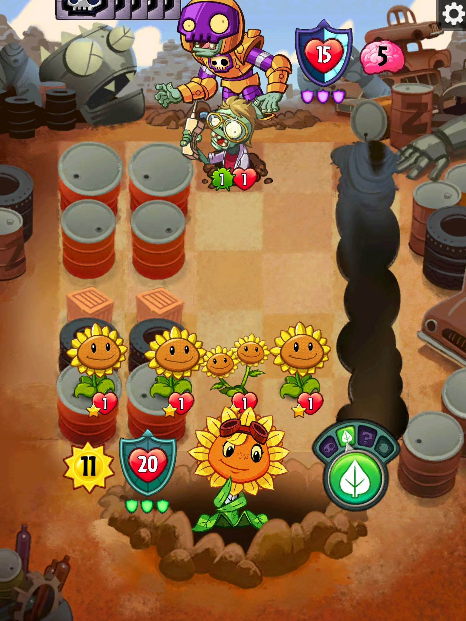 plants vs zombies sunflower at night