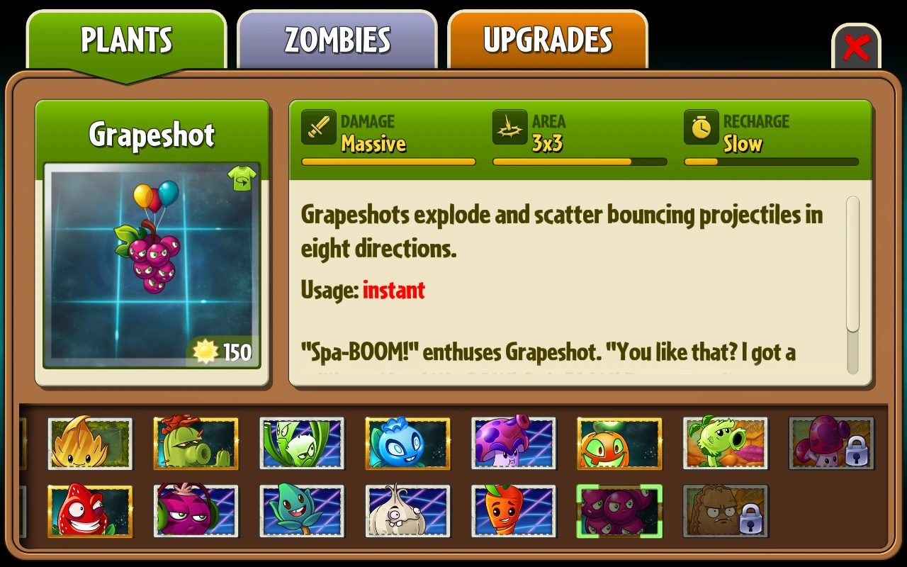 Grapeshot Plants vs. Zombies Wiki Tiếng Việt Fandom