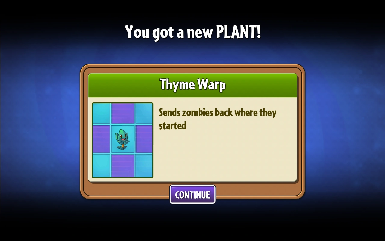 Image Thyme Warp Unlock.png Plants vs. Zombies Wiki FANDOM