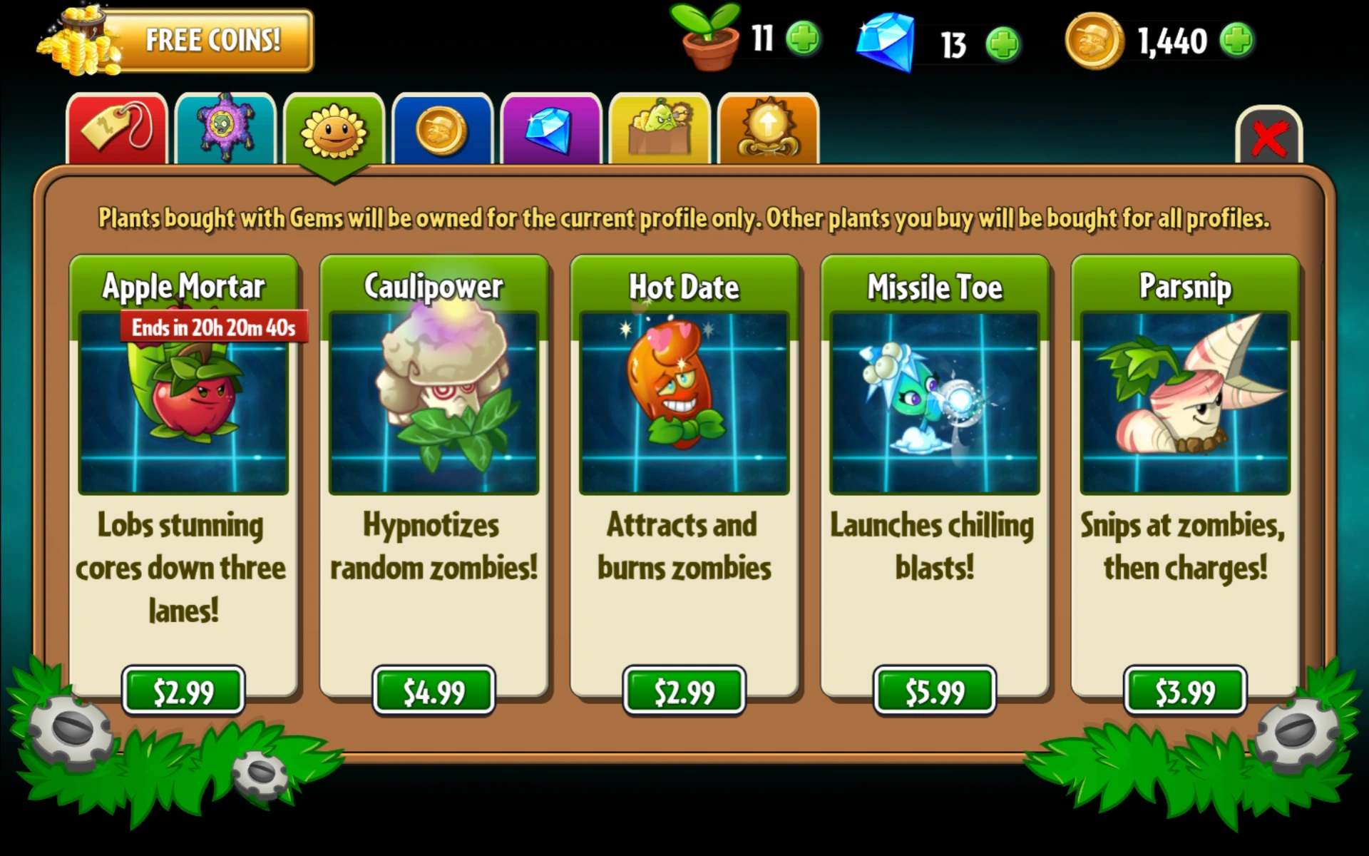 Image - Screenshot 20170309-163940.png | Plants vs. Zombies Wiki | FANDOM powered by Wikia