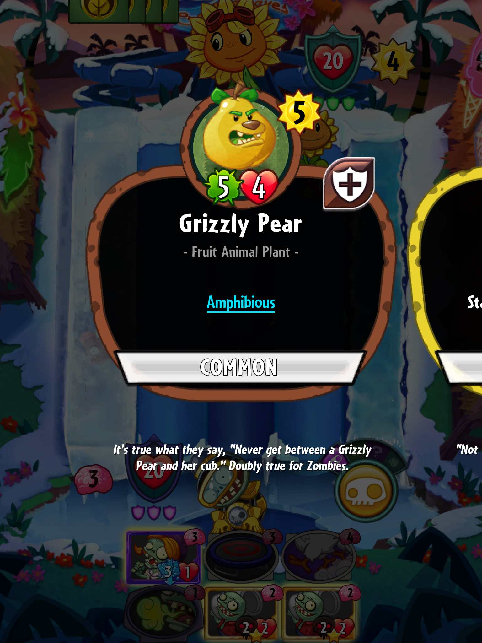 Image - Grizzly Pear description.png | Plants vs. Zombies Wiki | FANDOM
