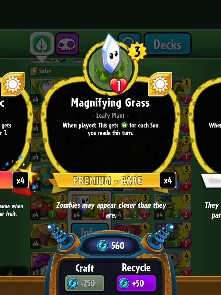 Magnifying Grass (Plants vs. Zombies Heroes)/Gallery Plants vs