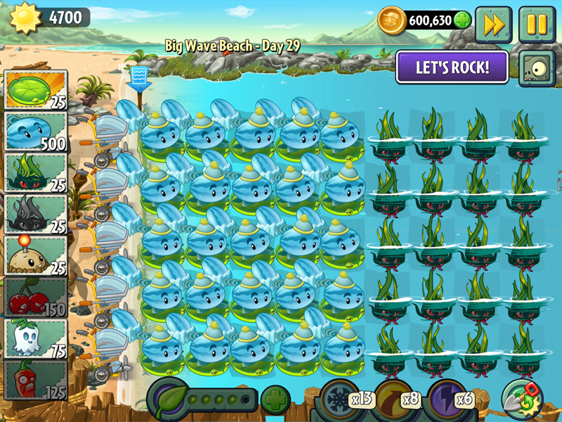 Big Wave Beach Day 29 Plants Vs Zombies Wiki Fandom