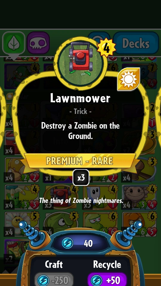 Lawnmower (Plants vs. Zombies Heroes) | Plants vs. Zombies Wiki